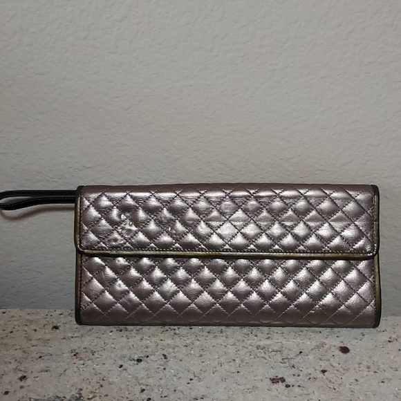 Saks Fifth Avenue Bronze Wristlet/Cluch Bag. - Picture 1 of 8